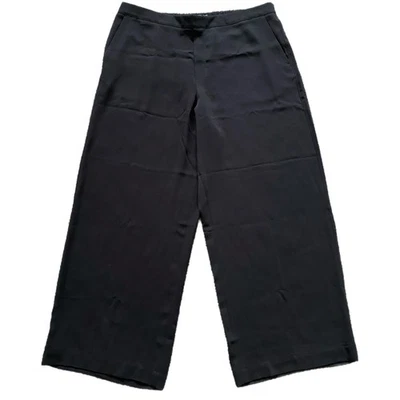 Madewell Pull-On Wide Leg Pants 2XL Black Crepe Elastic Waist Relaxed Party - Image 1 of 4