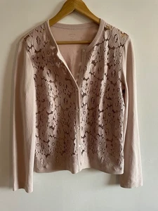 MARC CAIN. Size 14. Button-through cardigan, cotton lace front. Seems unworn. - Picture 1 of 11