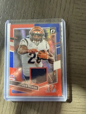 2023 Joe Mixon Panini Donruss Optic Threads Blue Hyper Patch #DT-JM Bengals - Image 1 of 2