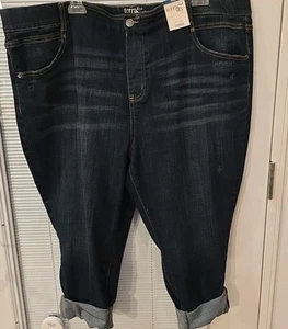 Jeans donna Terra & Sky NUOVI TAGLIA 3X orlo a gradini vita alta Capri - Foto 1 di 5
