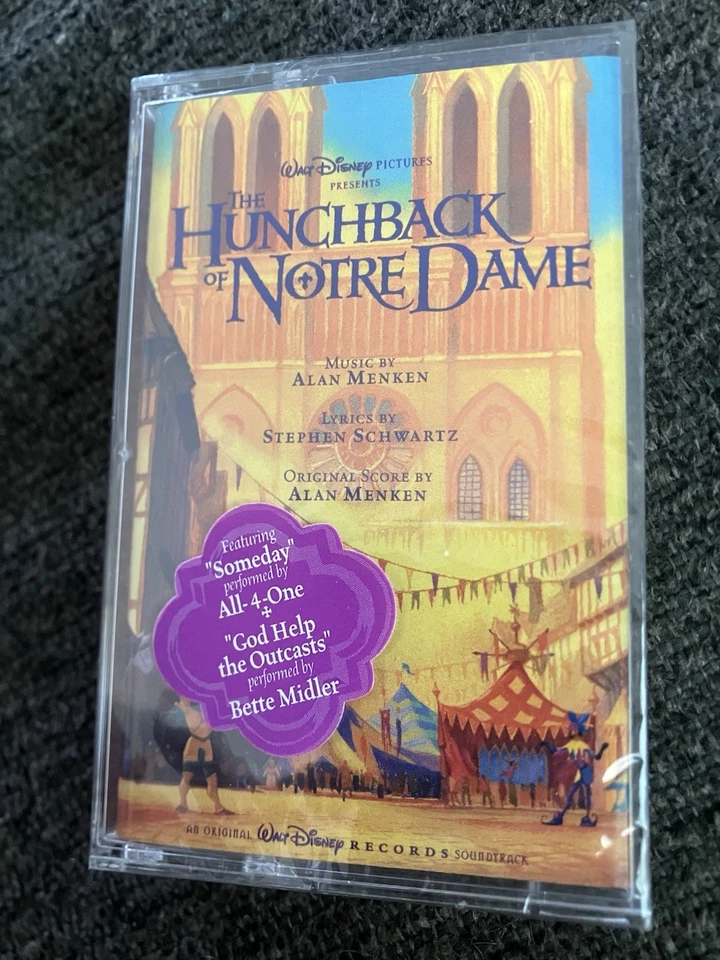The Hunchback of Notre Dame 1996 Cassette Alan Menken Walt Disney SEALED NOS - Image 1 of 2