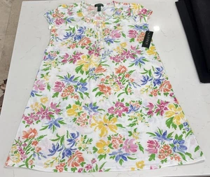 Neu mit Etikett Chaps by Ralph Lauren Strandbluse Blumenmuster The Breakers Größe M - Bild 1 von 11