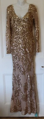 Gold Coast long sleeve sequin maxi dress - size 10 - new with tag - Image 1 of 4
