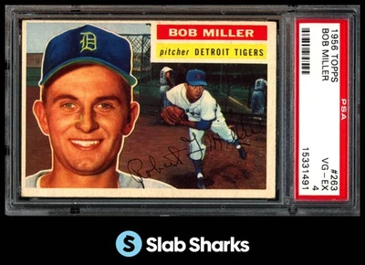 Bob Miller 1956 Topps #263 PSA 4 Foto 1 de 4