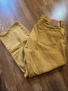 Levi's 501 Jeans Mens 46 X 30 Tan White Oak Cone Denim Button-Fly Original Fit - Picture 1 of 10