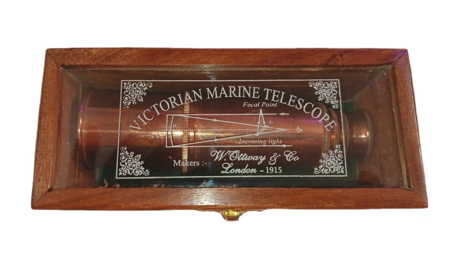 Victorian Marine Telescope  ROYAL NAVY Makers W. Ottway & Co. London - 1915 - Image 1 of 4