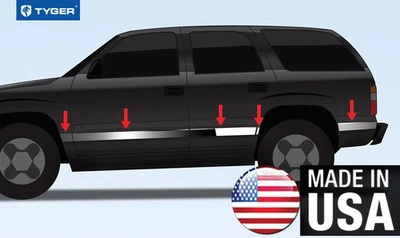 Chrome Accessories Below Molding Rocker Panel Trim fit 00-04 GMC Yukon XL 10P Foto 1 de 3