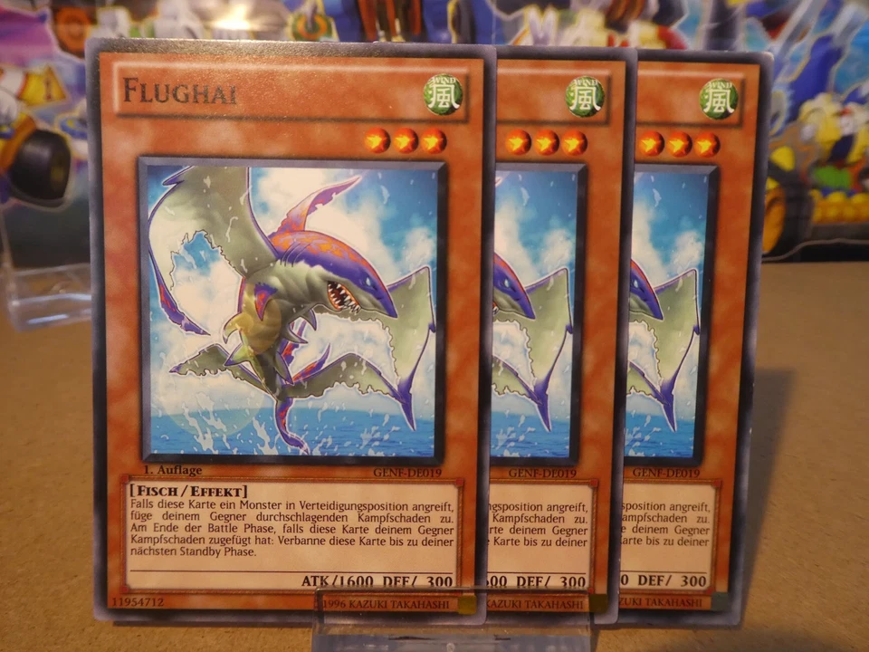 Yugioh Playset 3x FLughai GENF DE019/ Common/ Near Mint/ Deutsch - Bild 1 von 1