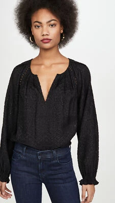 Blusa JOIE Negra Adison B Jacquard Metálico Manga Larga Talla XS $278 Foto 1 de 4