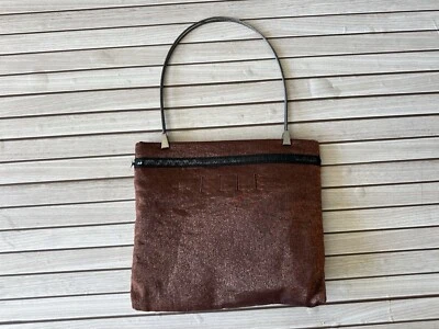 Vintage NWOT Elle Paris Brown Hand Embroidered Embellished Handbag Purse Tote - Image 1 of 4