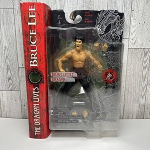 Bruce Lee The Dragon Lives Brave Little Dragon Art Asylum 2001 Action Figure New - Picture 1 of 24