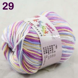 1skeinx50g Baby Cashmere Silk Wool Children hand knitting Yarn White blue Violet - Picture 1 of 24