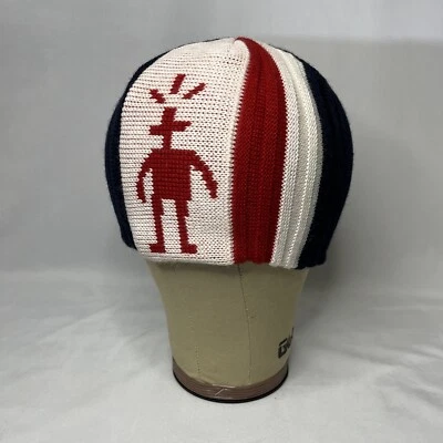 Gorro Smartwool niños niños talla OS azul rojo blanco tejido acanalado elástico Foto 1 de 4