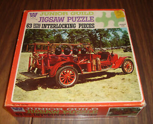1922 Fire Engine Whitman Junior Guild  63 Piece Jigsaw Puzzle Complete