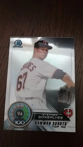 2018 BOWMAN CHROME SCOUTS STEPHEN GONSALVES RC #94. TWINS. MINT!!! - Picture 1 of 2