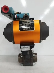 Flowserve MK508 3/4" Pneumatic Control Ball Valve -Threaded w/ 2 Micro Switches - Picture 1 of 8