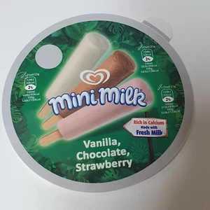 Mini Milk walls Ice Cream Van Window Sticker freezer advertisement cafe shop - Picture 1 of 4