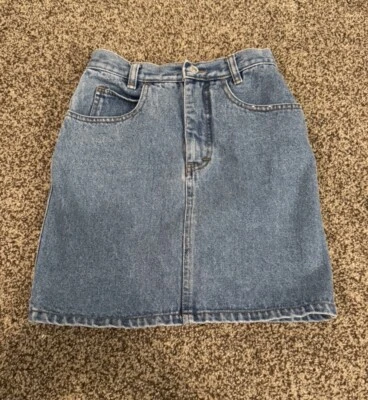 Falda vaquera vintage Jordache de mezclilla medio muslo niñas talla 10 Foto 1 de 4