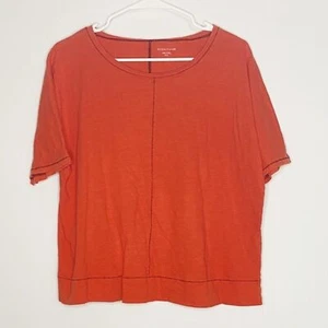 Eileen Fisher Orange T-shirt 100% Organic Cotton Casual Size Medium - Picture 1 of 7