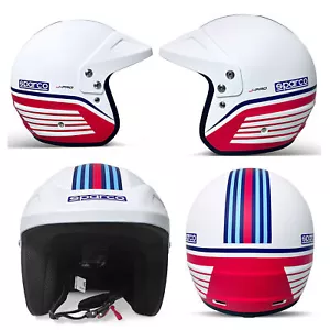 Sparco J-PRO Open Face Helmet Martini Racing Special Edition Track Day ECE Spec - Picture 1 of 30