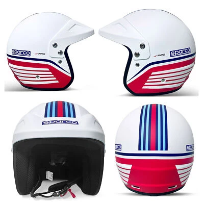 Sparco J-PRO Open Face Helmet Martini Racing Special Edition Track Day ECE Spec - Image 1 of 4