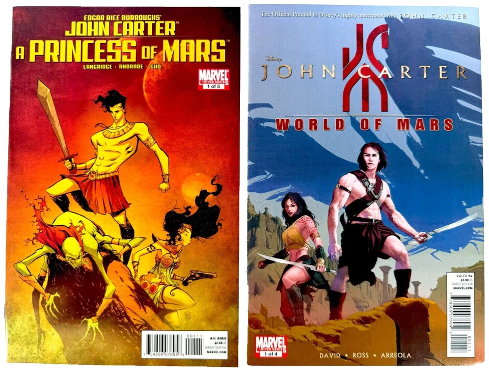 Marvel JOHN CARTER: PRINCESS OF MARS #1 + WORLD OF MARS (2011) VF/NM Ships FREE! - Image 1 of 4