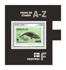 Stamps on Stamps WWF Fauna MNH Stamps 2019 Sierra Leone S/S Die Cut Shape