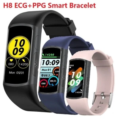 H8 ECG + PPG Smart Armband Watch Blutdruck Herzfrequenz Monitor Fitness Tracker - Bild 1 von 4