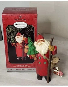 Vintage Hallmark 1998 Ornament MAKING HIS WAY Keepsake Collector's Club - Picture 1 of 3