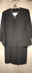 Jessica Howard schwarzes ärmelloses zierliches Kleid mit Jacke Gr. 22wp - Bild 1 von 7
