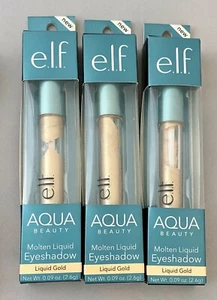 3-Pack: NEW e.l.f. ELF Aqua Beauty Molten Eyeshadow in 57032 Liquid Gold (Boxed) - Picture 1 of 2