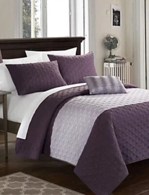 Chic Home Dominic Juego de Edredón de 4 Piezas (Tamaño King) Nuevo en Bolsa de Almacenamiento con Cremallera de Fábrica Foto 1 de 4