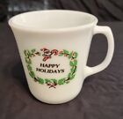 Corning Ware Happy Holidays Christmas Mug W Holly Candy Cane And Bell Design