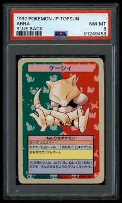 Pokemon Japanese Topsun No Number Abra Blue Back 1st 1995 PSA 8 91249458 - Image 1 of 2