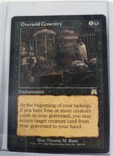 MTG - OVERSOLD CEMETERY x 1 - ONSLAUGHT - MAGIC GATHERING - NM