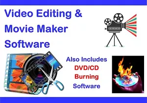 Video Music & Film Editing Software 4 PROGRAM DVD With DVD CD Burning Software - Picture 1 of 1