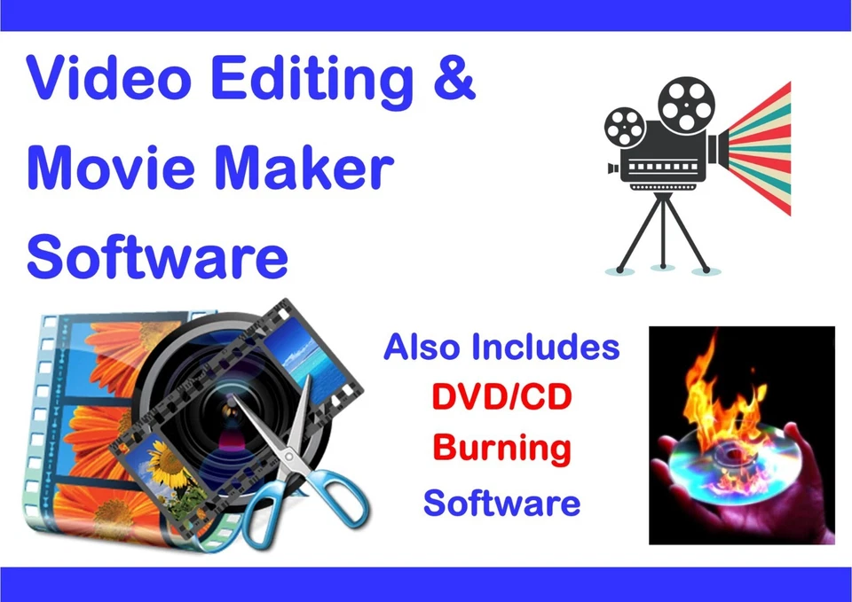 Video & Movie Editing Editor Software 4 PROGRAM DVD Creator Maker Convertor DVD - Image 1 of 1