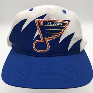 Cappello Berretto Snapback Vintage anni 90 St Louis Blues NHL Logo 7 Autentico Dente di Squalo - Foto 1 di 18