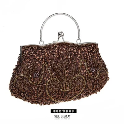 Women Evening Bags Beaded Ladies Clutch Purse Wedding Party Handbags Bags - Image 1 of 4