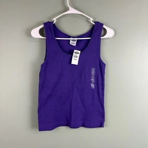 Old Navy Women Tank Top Size Medium Purple Neck Ribbed Stretch Y2K NEW 2001 Cute - Picture 1 of 8