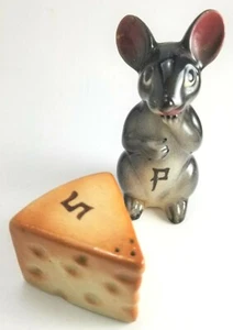 Vintage Salt Pepper Mouse Cheese Country Farm Homestead A19 SP - Picture 1 of 7