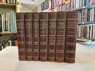 The American Revolution by George Otto Trevelyan 7 Vol Set 1st Ed 3/4 Leather Foto 1 de 4