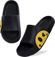 Smiley Face Slides Anti-Slip Sandals Ultra Soft Slippers Cloud Home Outdoor Shoe