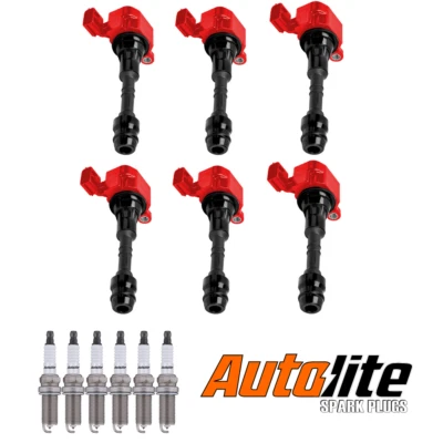 6 bobinas de encendido de energía y bujía Autolite para Nissan Frontier UF349 Foto 1 de 4