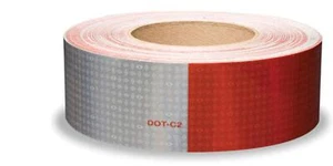 REFLECTIVE SOLUTIONS - V42 Reflective Tape - 11" Red 7� White Reflector Tape - Picture 1 of 5
