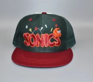 Seattle Sonics Supersonics KIDS Vintage Logo 7 Snapback Cap Hat - NWT - Picture 1 of 5