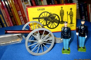 VINTAGE BRITAINS TOY SOLDIER UNION ARTILLERY SET IN ORIGINAL BOX, SET #2057 - Picture 1 of 5