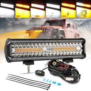 AUXBEAM 12" 300W LED Work Light Bar Spot Beam Offroad Driving Lamp Truck UTV ATV - Picture 1 of 12