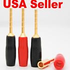6 Pairs Top Quality Speaker Wire Cable Pin Connector Banana Plugs Screw Type USA