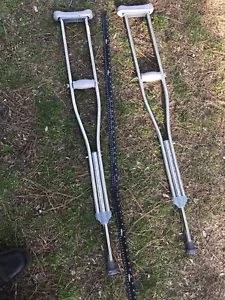 Adjustable height underarm crutch, stainless steel - Picture 1 of 2